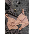 Buttercup-Knitted cotton Sweat Free Bra with a Lace Stripe
